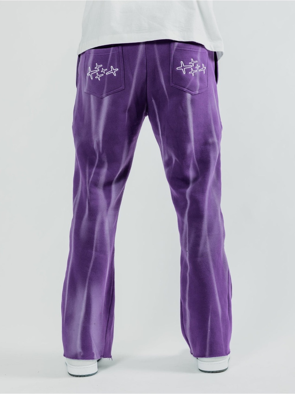 Retrovert Men's Purple Casual Joggers - Picture 4 of 9